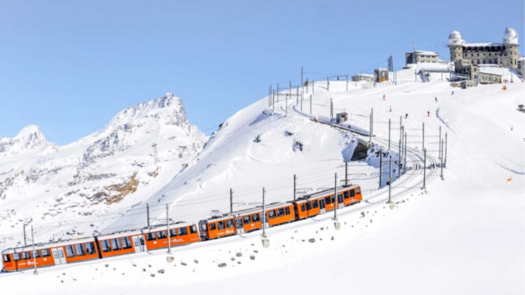 train dans la montagne de gornergrat