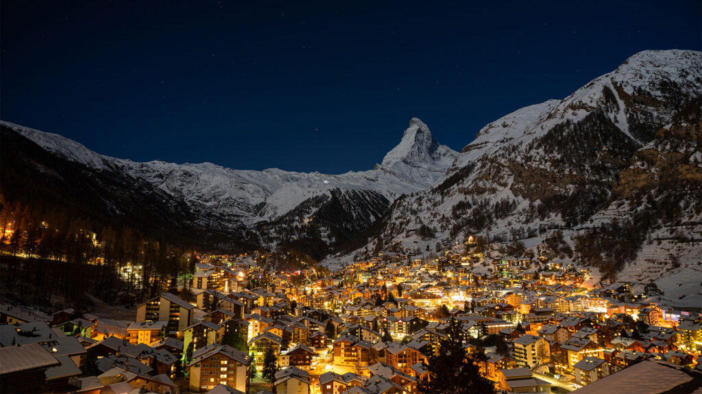 découvrir Zermatt la nuit